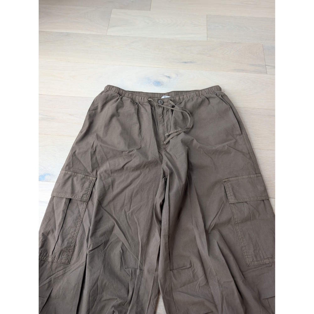 American Eagle Brown Cargo Parachute Pants Baggy Utility Y2K Size M - Picture 10 of 12